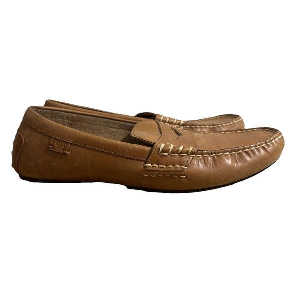 Polo Ralph Lauren Wes Penny Loafers Mens 10.5 D Brown Leather Driving Moccasin main image 9